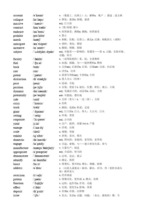 英语六级阅读考前必背200词+听力必背200词