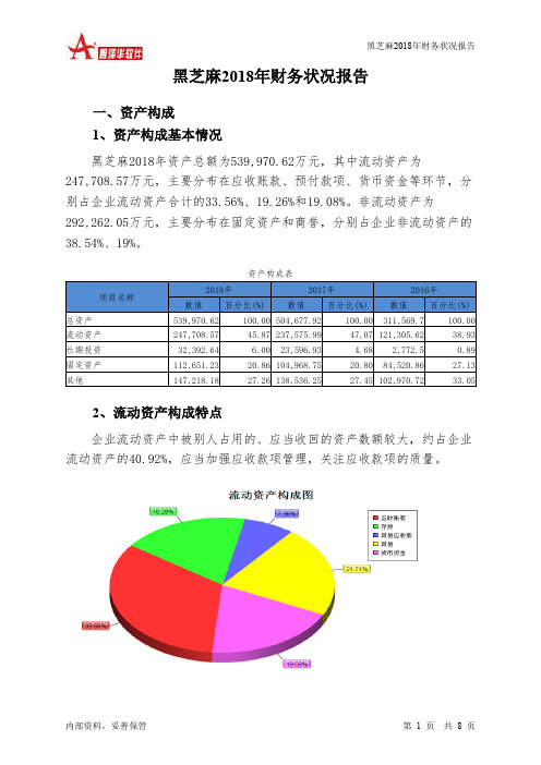 黑芝麻2018年财务状况报告-智泽华