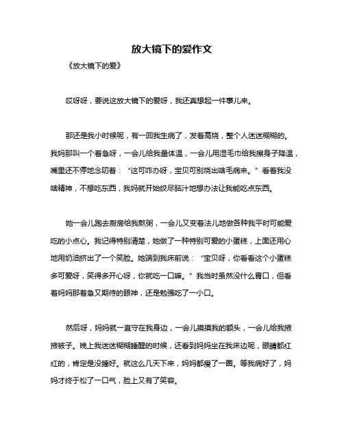 放大镜下的爱作文