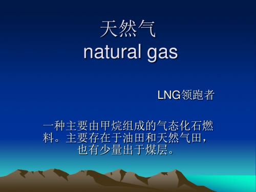 LNG液化天然气介绍