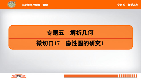 专题五 微切口17 隐性圆的研究1