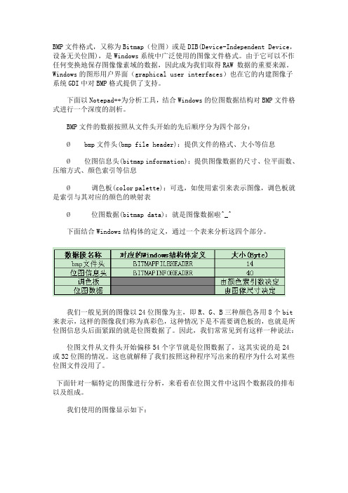 bmp文件格式解析