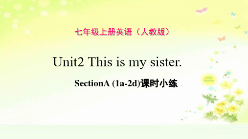 七上英语Unit2_SectionA(1a-2d)习题