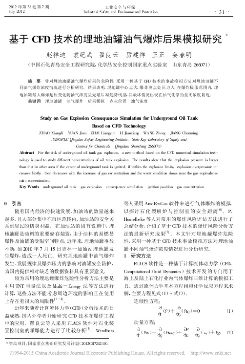 基于CFD技术的埋地油罐油气爆炸后果模拟研究_赵祥迪