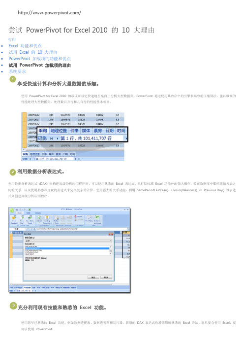 Excel 2010加载项PowerPivot