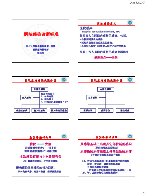 医院感染诊断标准