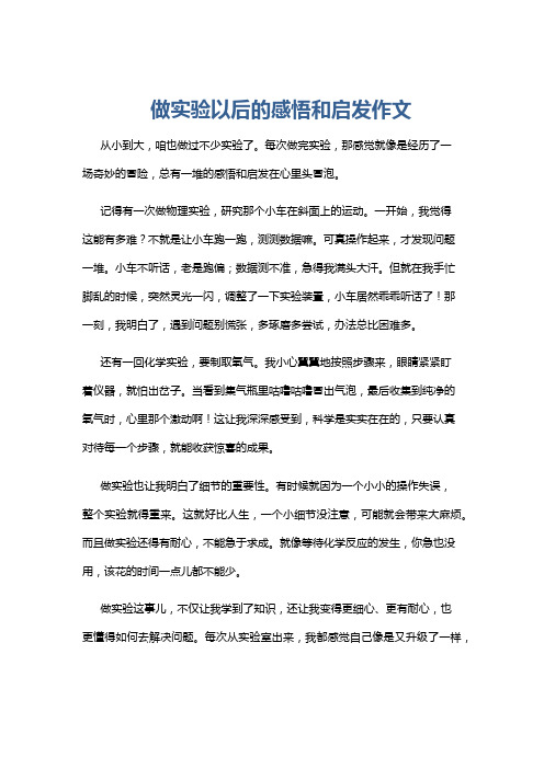 做实验以后的感悟和启发作文