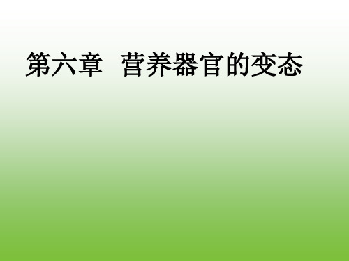 第六章营养器官的变态