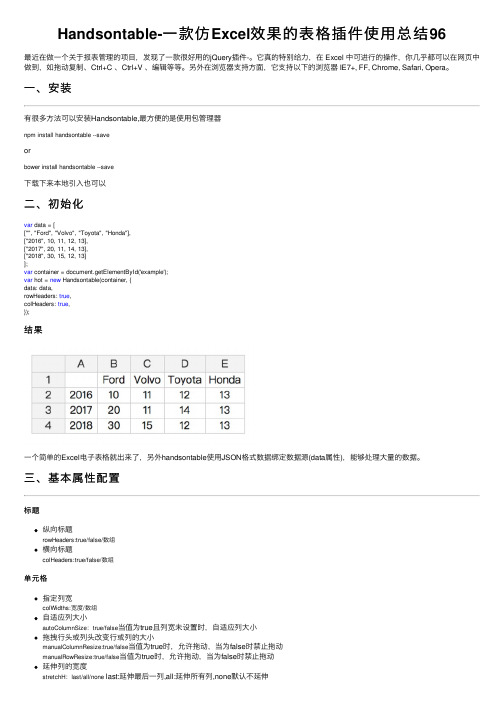 Handsontable-一款仿Excel效果的表格插件使用总结96