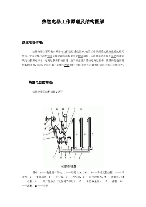 热继电器工作原理及结构图解