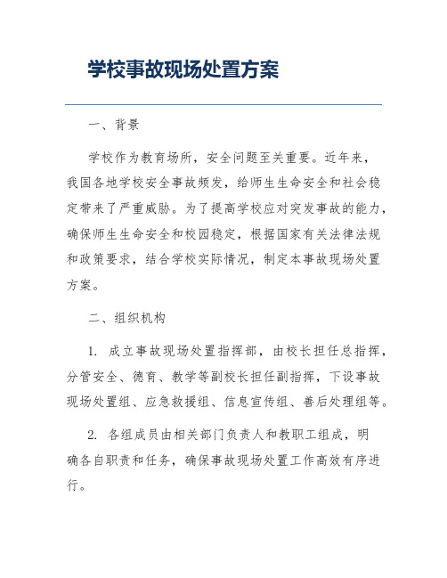 学校事故现场处置方案