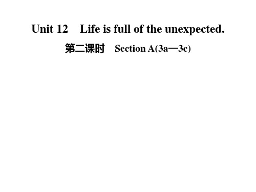 Unit 12 第二课时 Section A(3a—3c)