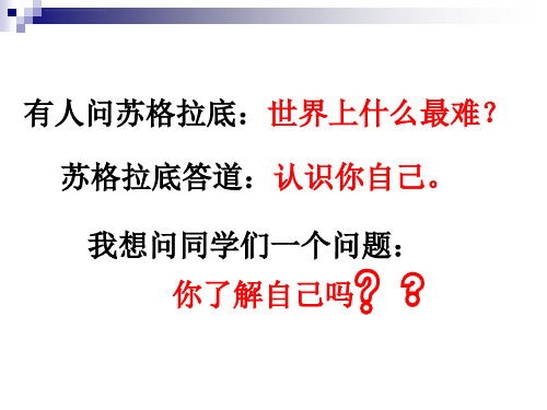 认识自己改变自己主题班会ppt课件