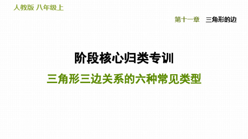 人教版八年级数学上册 三角形三边关系的六种常见类型