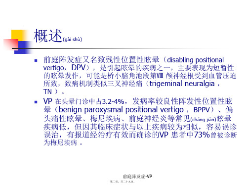 前庭阵发症-VP课件