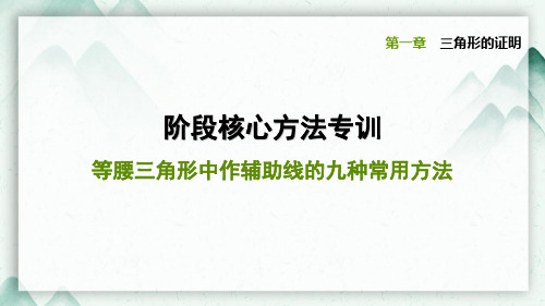 北师大版八年级数学下册 等腰三角形中作辅助线的九种常用方法