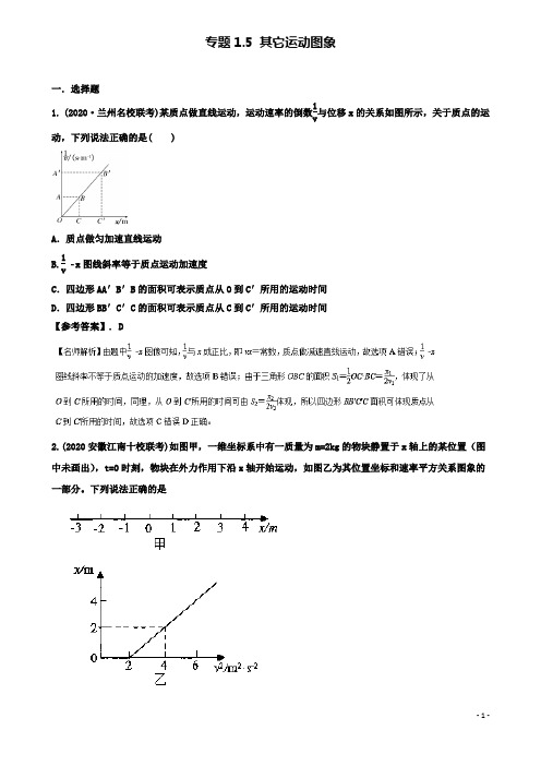 高考物理二轮复习考点第一章直线运动专题其它运动图象