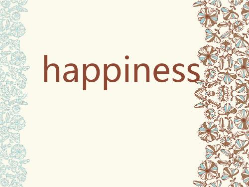 happiness  英文ppt