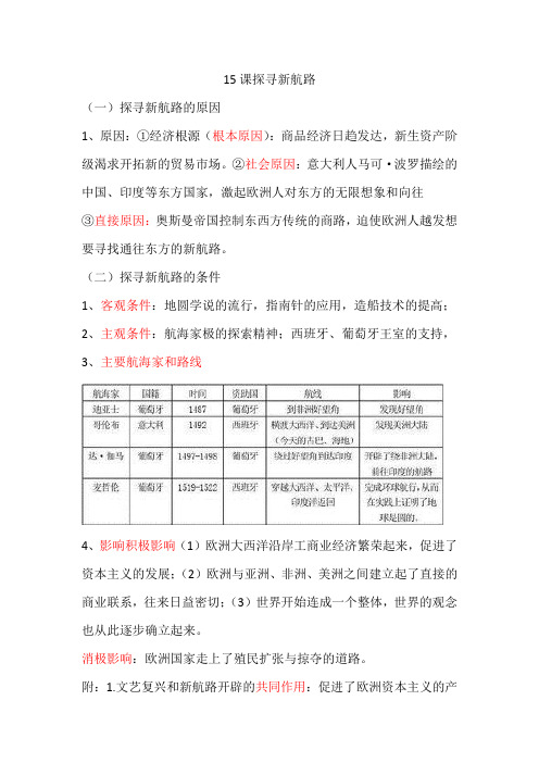 第15课探寻新航路