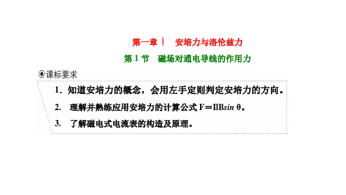 人教版高中物理选择性必修第2册 第一章 安培力与洛伦兹力 第1节 磁场对通电导线的作用力