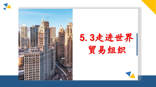 高中政治人教版选修三国家和国际组织常识5.3走进世界贸易组织 课件