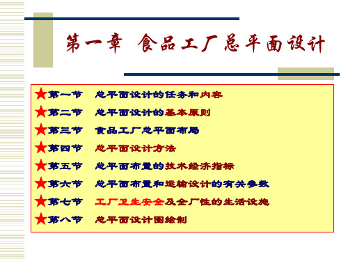 第一章 食品工厂总平面设计