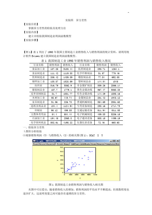 异方差性的检验及管理组织方法