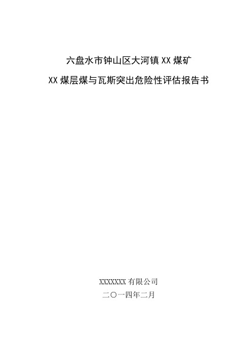 煤与瓦斯突出危险性评估报告