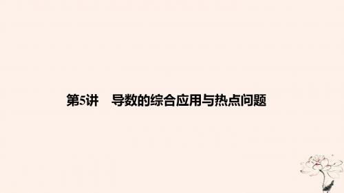 2019届高考数学二轮复习专题六函数与导数、不等式第5讲导数的综合应用与热点问题课件理