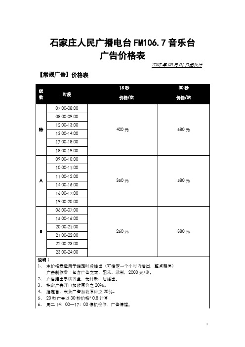 石家庄人民广播电台FM106