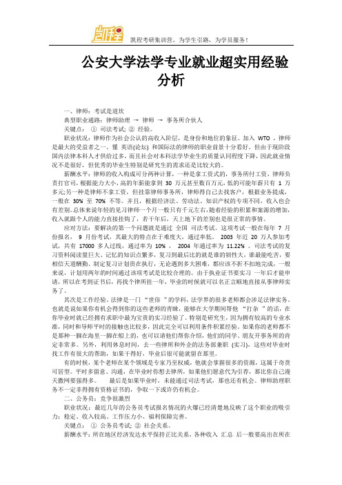 公安大学法学专业就业超实用经验分析