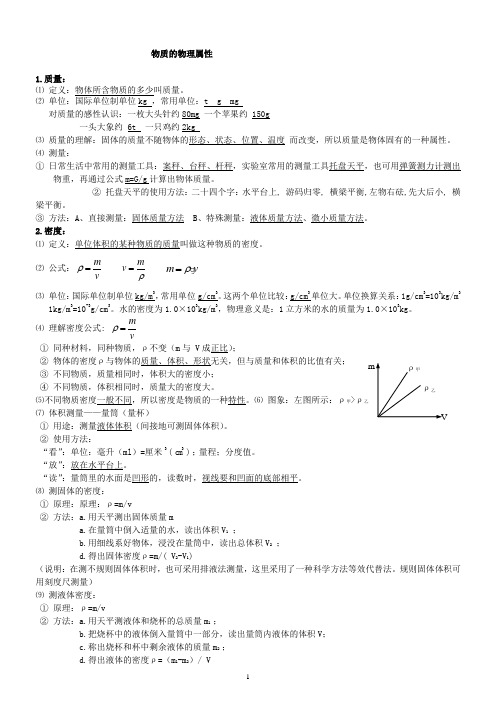 最新八年级物理下期末复习材料完整版