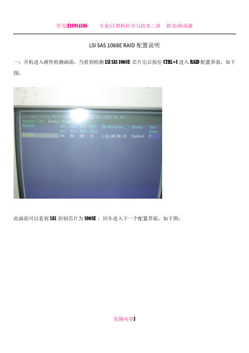 LSI SAS 1068E RAID配置说明
