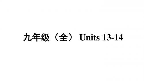 2019年云南中考英语一轮复习-九年级(全)Units 13-14课件