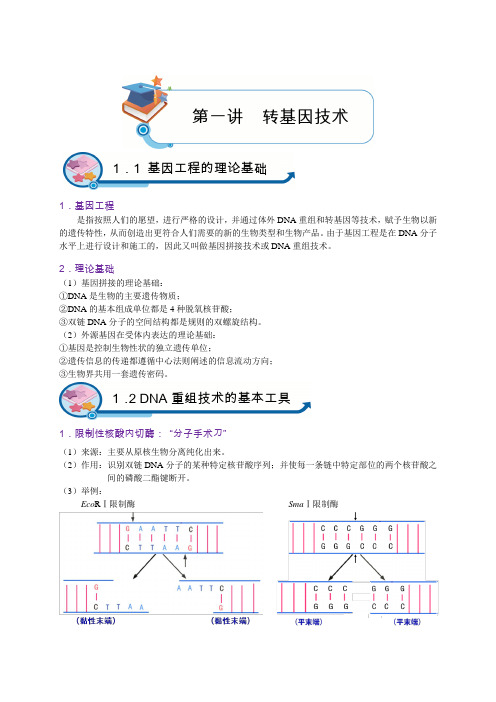 高三生物讲义《转基因技术》