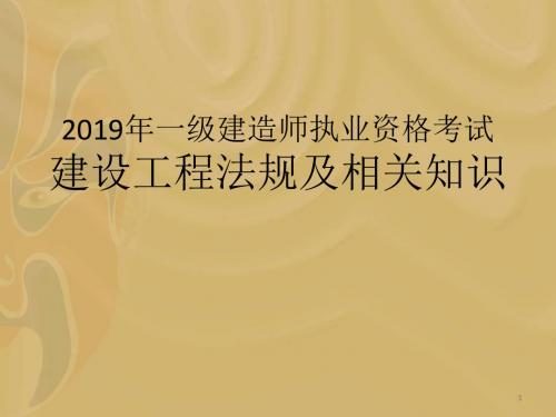 2012年一级建造师执业资格考试-PPT精选文档