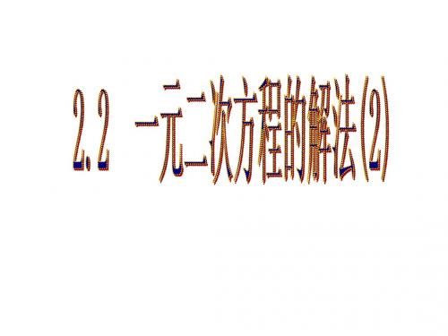 2.2一元二次方程的解法(2)课件2004年浙教版八年级下