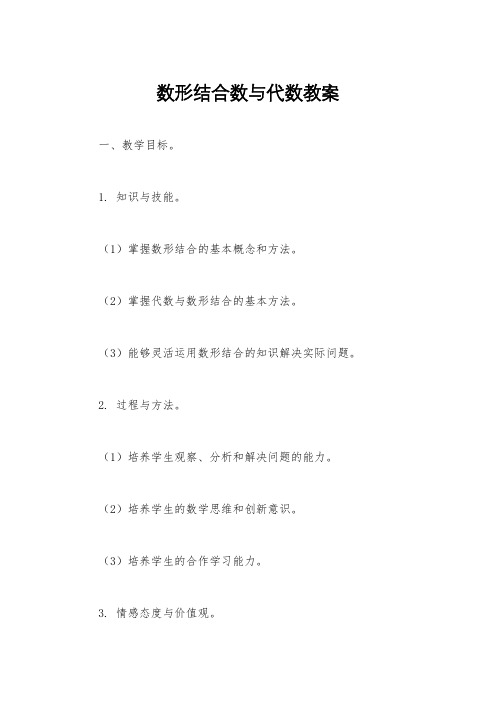 数形结合数与代数教案