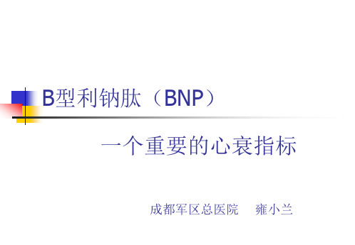 BNP 一个重要的衰指标