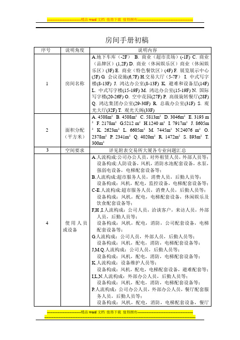 房间手册初稿(水暖)