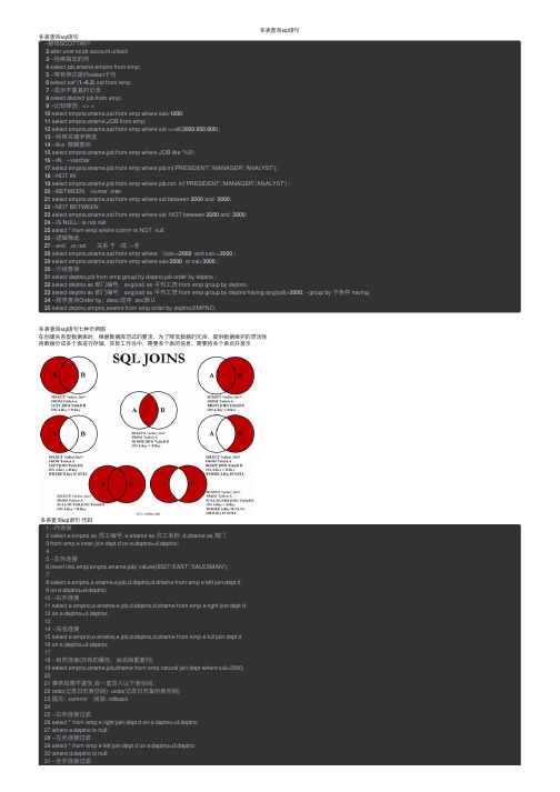 多表查询sql语句