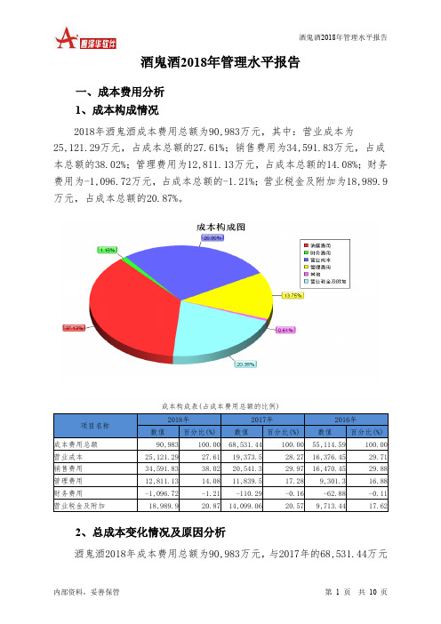 酒鬼酒2018年管理水平报告-智泽华