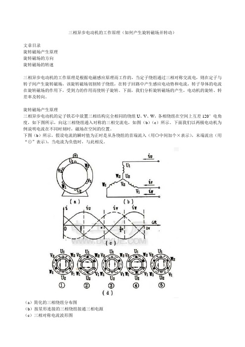 三相异步电动机的工作原理