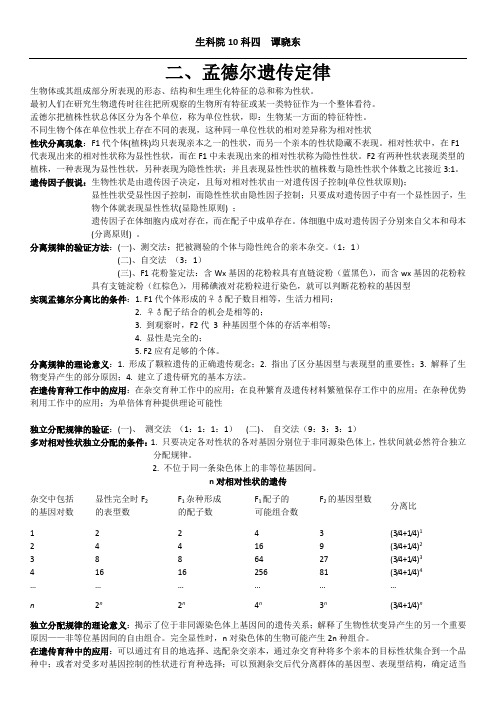 2、孟德尔遗传定律