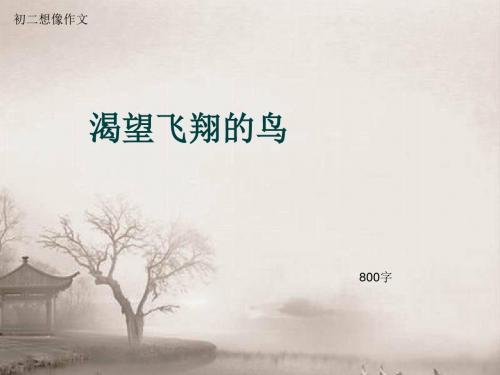 初二想像作文《渴望飞翔的鸟》800字(总13页PPT)