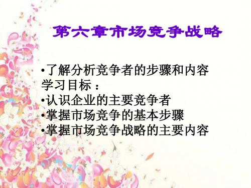 市场竞争战略培训课件(共 77张PPT)