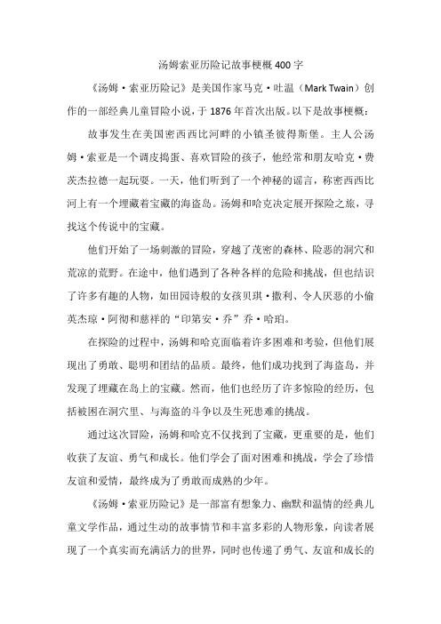 汤姆索亚历险记故事梗概400字