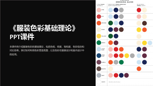 《服装色彩基础理论》课件