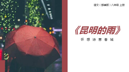 部编版八年级上册语文《昆明的雨》PPT优质课件说课