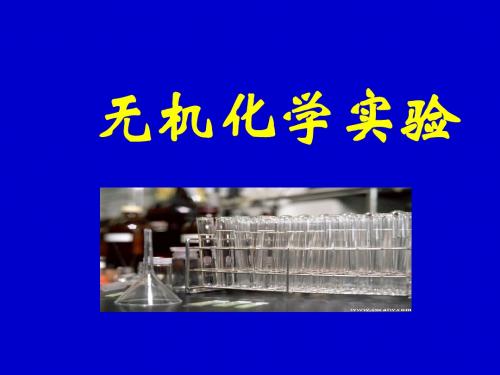 实验1 安全教育-仪器洗涤干燥-ppt